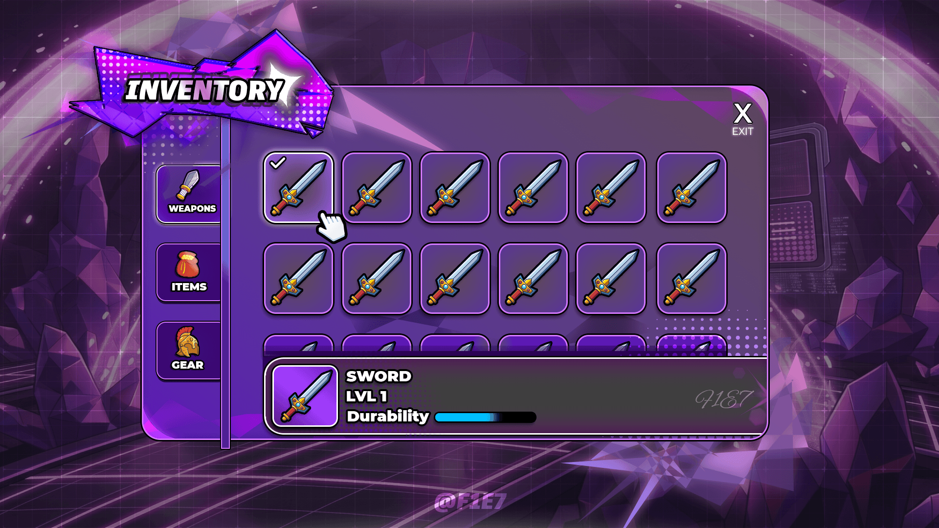 INVENTORY UI DESIGN 🔥 view 1